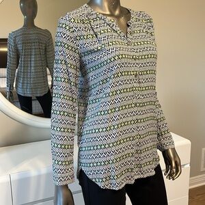 LOFT Top Navy & Green Size MP